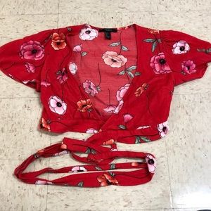 Forever 21 wrap top- size s